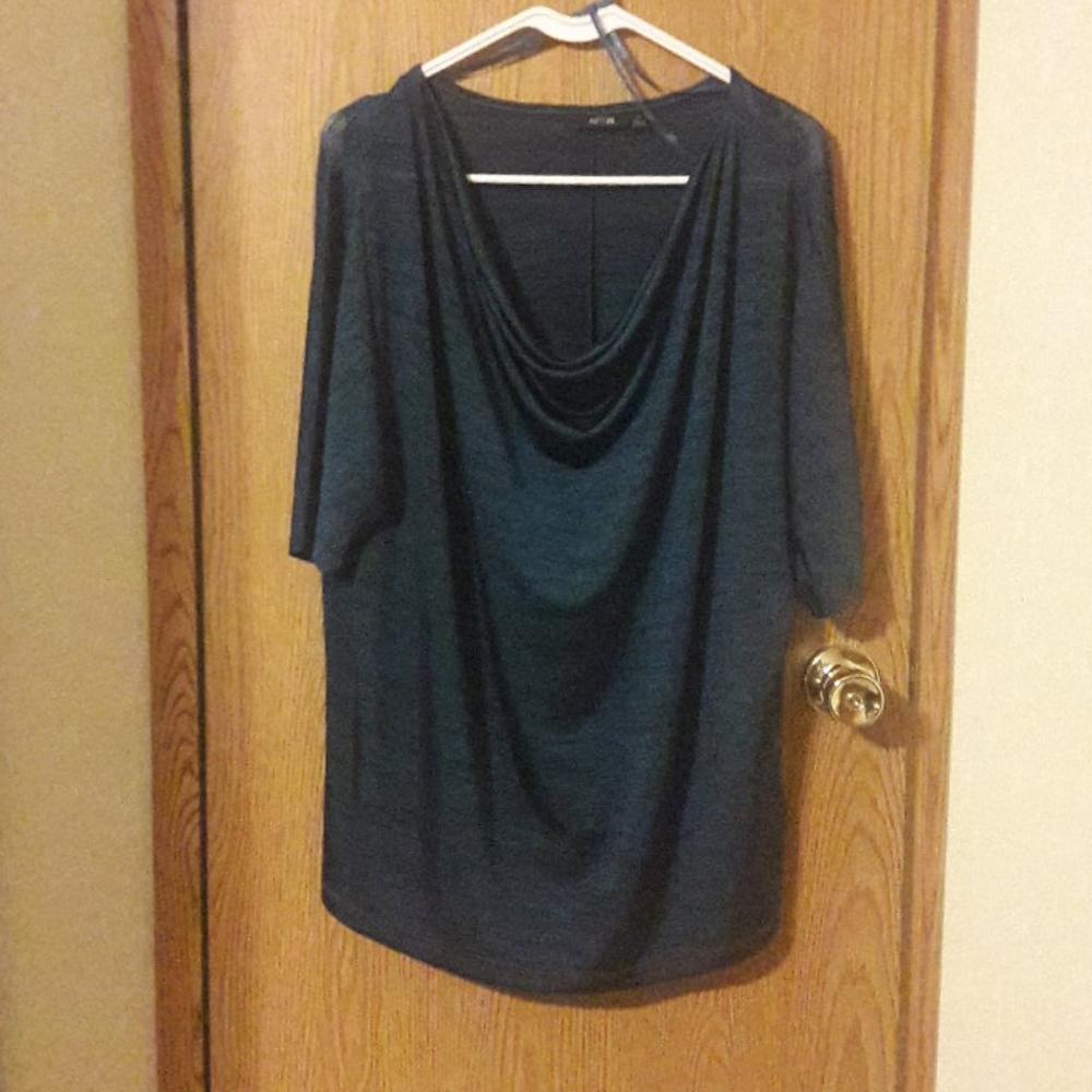 Cowl neck pull over blouse